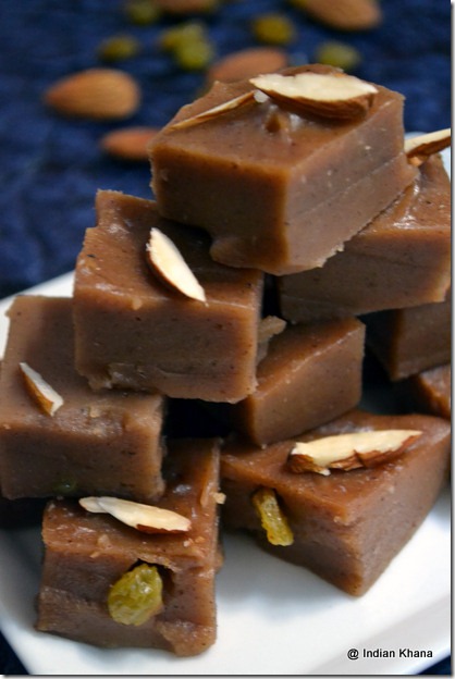 Singhare Atta Burfi Recipe for Vrat Upvas