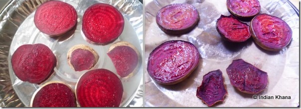 Roasting beets in oven for pesto Roasting beets in oven for pesto