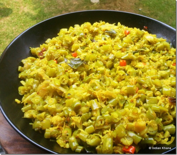 Easy Beans poriyal thoran stir fry recipe onam sadya recipe