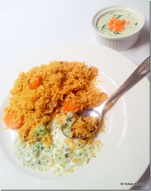 Broccoli with spcied yogurt recipe raita recipe