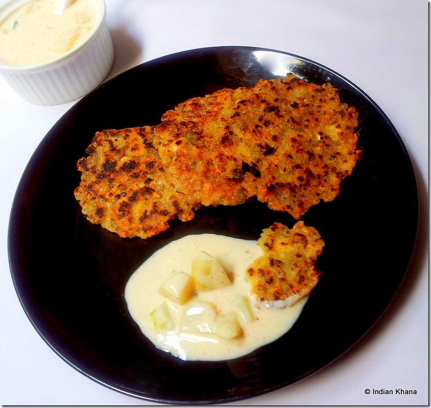 Sabudana Thalipeeth Aloo Raita Recipe Sabudana Thalipeeth Aloo Raita Recipe