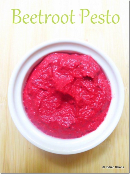 Roasted beetroot pesto recipe