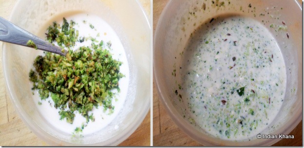 Broccoli Raitha oil free cooking recipe