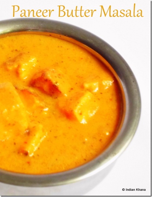 Paneer Butter Masala recipe