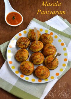 Masala Kuzhi Paniyaram Recipe
