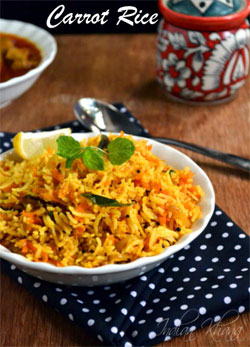 Carrot Rice Recipe Lunch Box Recipes