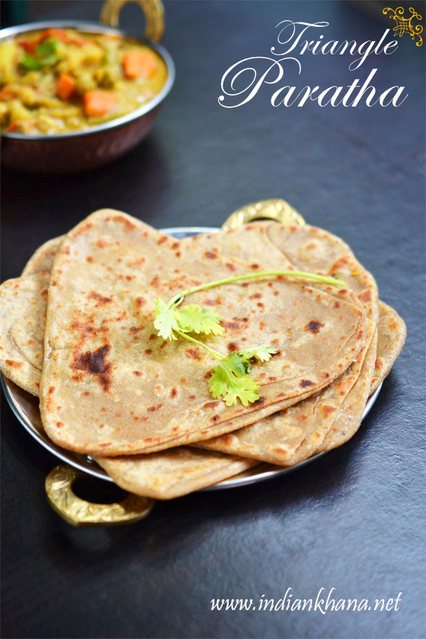 Plain-Paratha-Triangle-Paratha-Recipe Plain-Paratha-Triangle-Paratha-Recipe