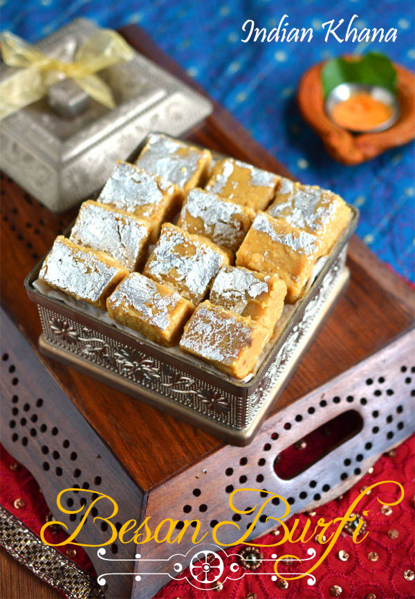 Besan Mawa Burfi Besan Mawa Burfi