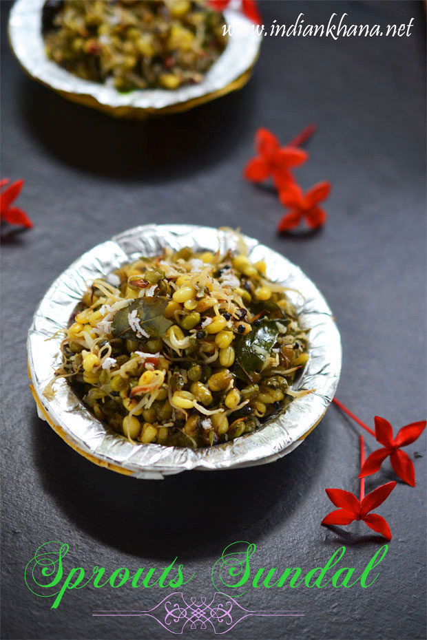 Moong Sprouts Sundal Moong Sprouts Sundal
