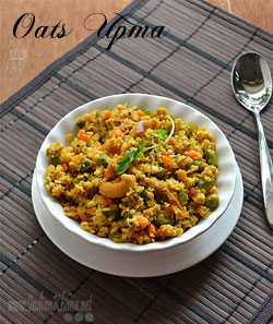 Vegetables Oats Upma Oats Recipes