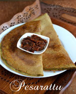 Andhra Pesarattu Recipe Pesarattu Dosa (Green Moong Dal)