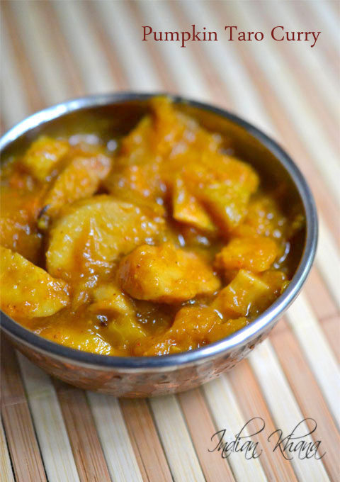 Pumpkin-Taro-Curry-Kumda-Kaddu-Arbi-Sabzi-Recipe Pumpkin-Taro-Curry-Kumda-Kaddu-Arbi-Sabzi-Recipe