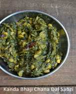 Kanda Bhaaji Channa Dal Sabzi Recipe