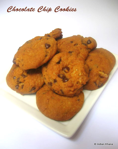 Eggless Choco Chips Cookies