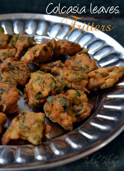 Arbi Patta Pakoda Taro Leafs Fritters