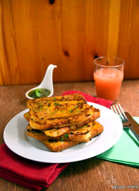 Eggless Savory French Toast Besan Toast Recipe