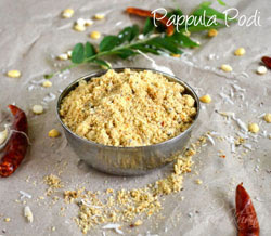 Pappula Putnala Pottukadalai Podi Recipe