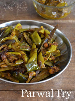 Parwal Bhujiya | Pointed Gourd Stirfry Recipe