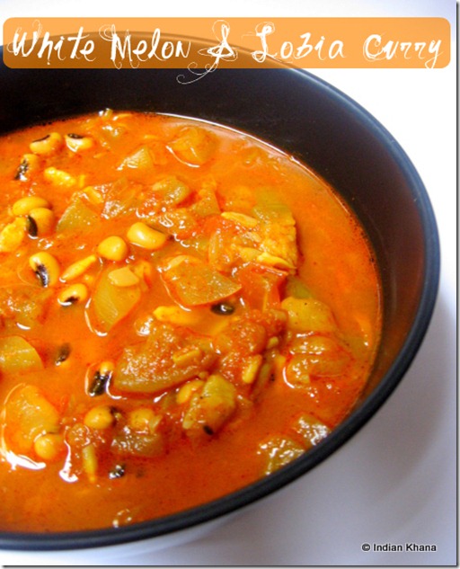 White Melon and Lobia Curry
