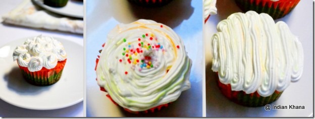 Easy Vanilla tricolor cupcake with frosting designs recipes Easy Vanilla tricolor cupcake with frosting designs recipes