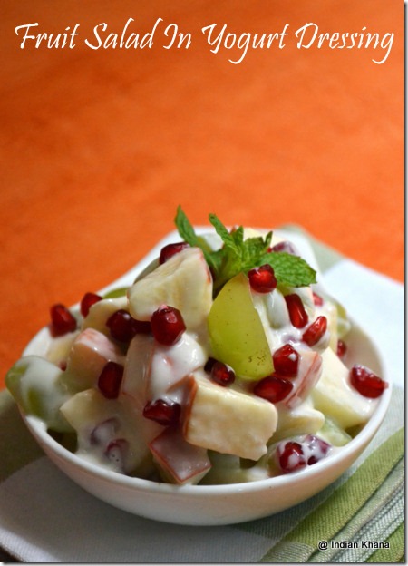 Mixed Fruit Salad in yogurt dressing recipes navratri recipes Mixed Fruit Salad in yogurt dressing recipes navratri recipes