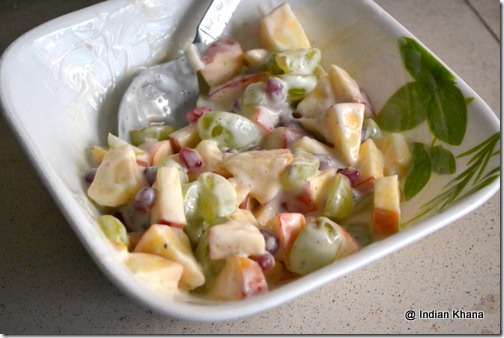 Fruits salad with dahi navratri upwas recipes