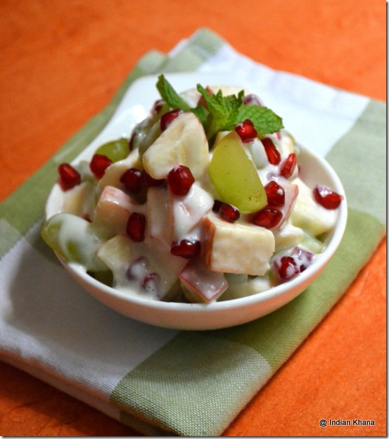 Easy vrat navratri recipes fruit salad in yogurt recipe