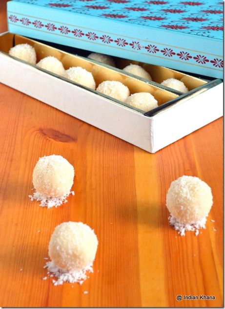 Easy quick diwali coconut laddoo recipe